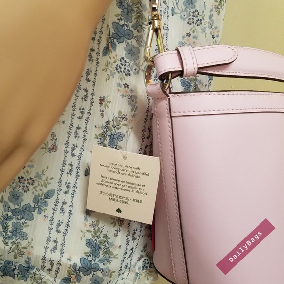 KATE SPADE PIPPA FLOCK PARTY CROSSBODY BUCKET - Picture 8 of 12